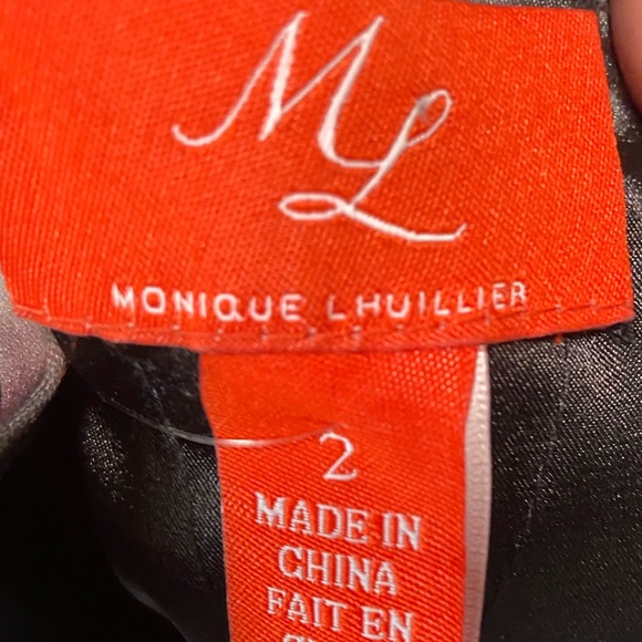 MONIQUE LHUILLIER DRESS FLORAL SZ 2 - Picture 9 of 13